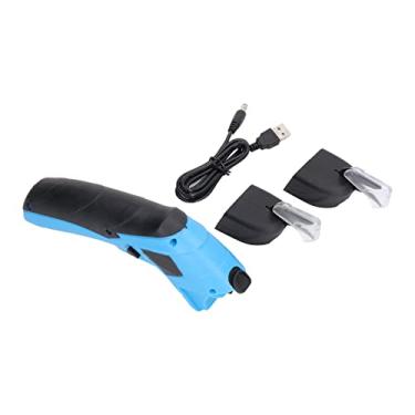 Imagem de Tesoura Elétrica, Tesoura de Corte Recarregável USB Sem Fio Com 2 Lâminas, para Cortar Tecido, Couro, Carpete, Vinil