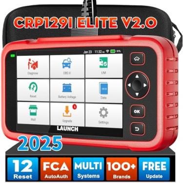 Imagem de LAUNCH Scanner CRP129I V2.0 OBD2, AutoAuth FCA 2026, próxima geração, 12 redefinições de óleo/EPB/SAS/TPMS/BMS/acelerador/DPF Reset/codificação do injetor, leitor de código do motor de transmissão ABS