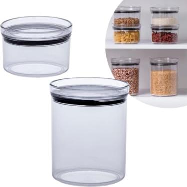Imagem de generic, Kit2 Potes Redondo Hermético Lumini Porta Alimentos 480ML/1L
