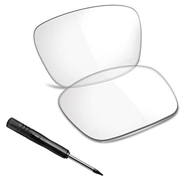 Imagem de TRUSHELL Lentes de reposição não polarizadas para óculos de sol Oakley TwoFace OO9189 - HD Clear