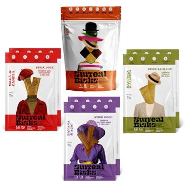 Imagem de Kit 7 Lanches Proteícos - 1 Mix de Snacks (35g) + 6 Sticks (20g) Maçã-Canela, Banana-Açaí e Mandioca-Alecrim - Lanche Vegano, Sem Glúten e Sem Lactose