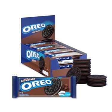 Imagem de Biscoito Oreo Recheado Chocolate Individual Kit 8un de 36g