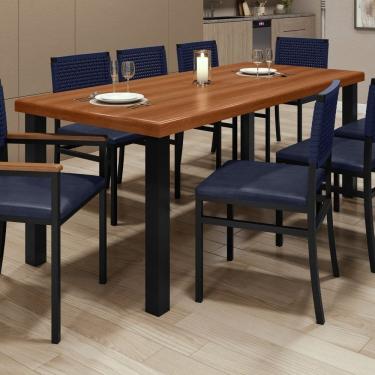 Imagem de Mesa Madeira Maciça 200cm X 90cm Athenas Preto / Marrom