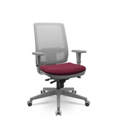 Imagem de Cadeira Brizza Presidente Grafite Vinho S/apoio