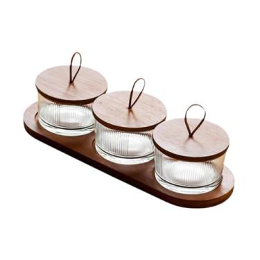 Imagem de ＫＬＫＣＭＳ Bandeja de Madeira com Bowl para Frutas e Snacks, 3 grade