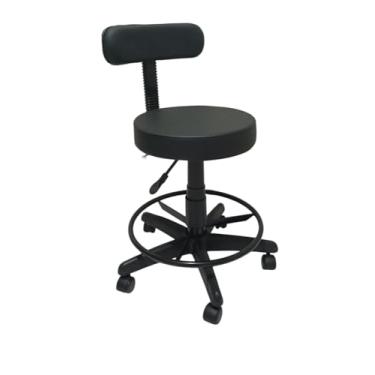 Imagem de DVL OFFICE, Cadeira Mocho Giratório + Aro Apoio Pés Cores Disponíveis:Branco