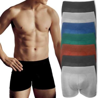 Imagem de Kit 7 Cueca Boxer Respirável Masculina Microfibra Adulto - Rupee, G/GG