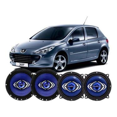 Imagem de Kit Alto Falante Hurricane 6 E 5 Cm6 Orig Peugeot 307 260w, Azul e Pre