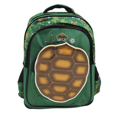 Imagem de Mochila Costas Esquadrão das Tartarugas Ninjas Yepp Escolar, Verde