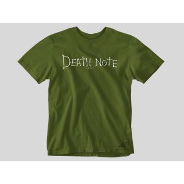 Imagem de Camiseta estampada anime Death Note escrito Estampado Unissex Camisa 1
