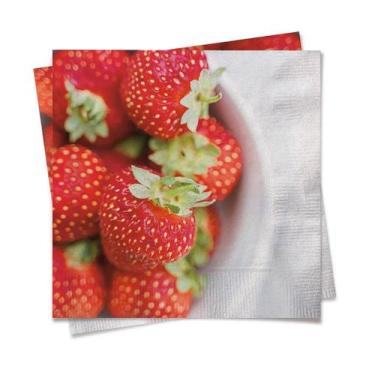 Imagem de Guardanapo de Papel 32,5x32,5cm Strawberry - 20 Un - Cromus
