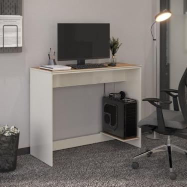 Imagem de Escrivaninha Livia Office com Passa Fios e Tampo Mdf 91cm - FARO MÓVEI
