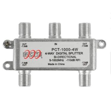 Imagem de Divisor de antena 1 entrada 4 saídas blindado 1ghz kit 5 pçs - TEBERA