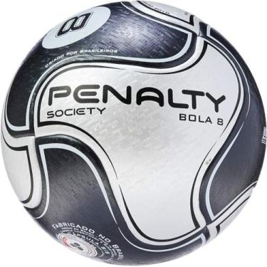 Imagem de Bola Futebol Society 8X Termotec Penalty Original, Preto