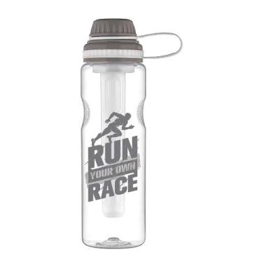 Imagem de Garrafa Squeeze Le Tritan Dec Ice Tub Run com Tubo de Gelo Cinza 750ml