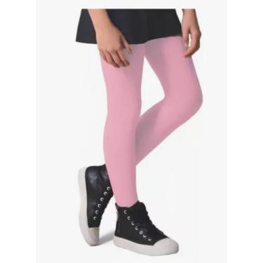 Imagem de Meia calca infantil  algodão  frio fio 80 selene inverno, Rosa, EG