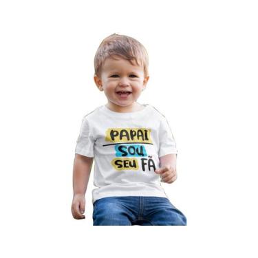 Imagem de Camiseta Infantil Papai sou seu Fã Dia dos Pais Branca - Del France, 0