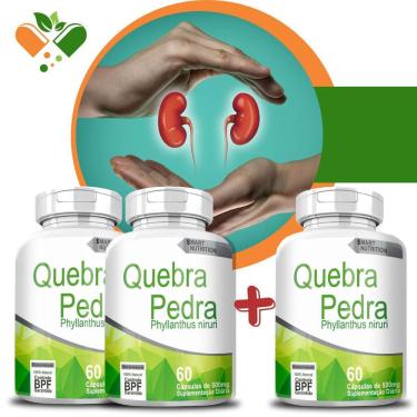 Imagem de Compre 2 Leve 3 Quebra Pedra 500Mg 60 Cápsulas