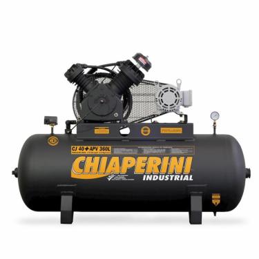 Imagem de Compressor de Ar 40 Pés 10,0HP 360 Litros 3 Pistões Trifásico 220/380V cj 40 + apv 00708 chiaperini
