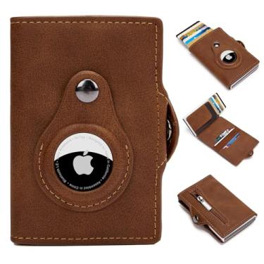 Imagem de Carteira masculina fina e minimalista, porta-cartão de crédito, antirroubo RFID, carteira de viagem para homens, capacidade de 9 a 14 cartões | compartimento para dinheiro | Janela para identidade |