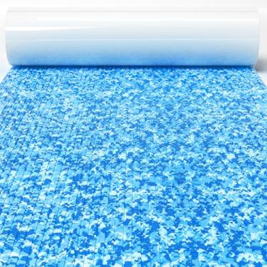 Imagem de WOOWAVE Folha de piso de teca de espuma EVA para barco, iate, antiderrapante e autoadesivo, tapete de piso de barco, trailer, tapete de piscina 94,5 x 80 cm