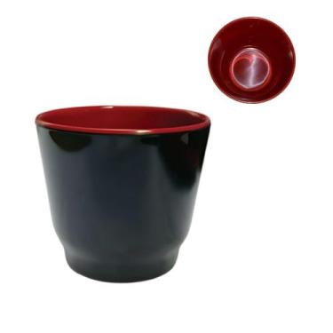Imagem de Copo Em Melamina Vermelho Preto 200ml P/ Restaurante Japonês - Jolly