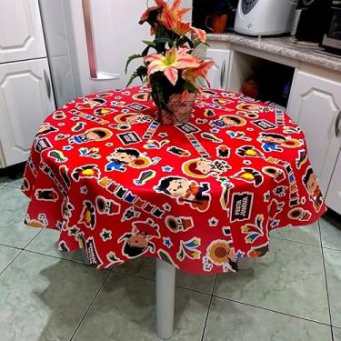 Imagem de Toalha Mesa de TNT Estampada Redonda 1,35 Diâmetro- 2 Uni Festa Junina Caipirinhas Vermelho