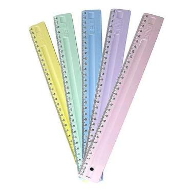 Imagem de Régua Plástica Dello Serena 30cm Cores Pastéis Cor Lilás
