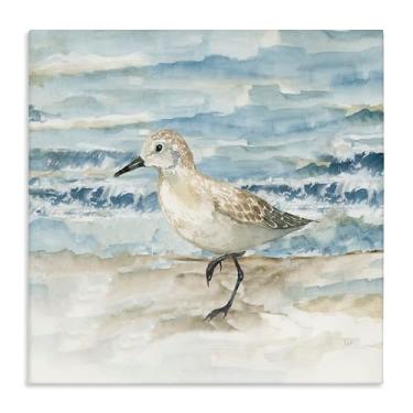 Imagem de Stupell Industries Arte de parede em tela Balancing Sandpiper on Shore, design por Nan, 43 x 43 cm