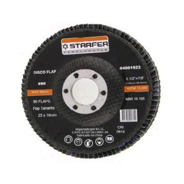 Imagem de Disco Flap 4.1/2 80 Starfer 10