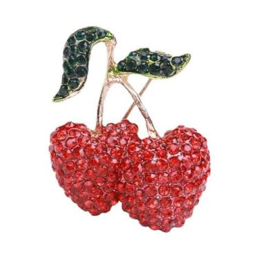 Imagem de Broche de Romã e Melancia com Strass - Presente para Festa, Vermelho28