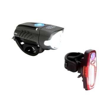 Imagem de NiteRider Swift 500 lanterna de bicicleta dianteira Sabre 110 luz traseira bicicleta pacote combo - USB recarregável bicicleta farol de LED luz frontal fácil de instalar resistente à água estrada Commuting ciclismo segurança lanterna