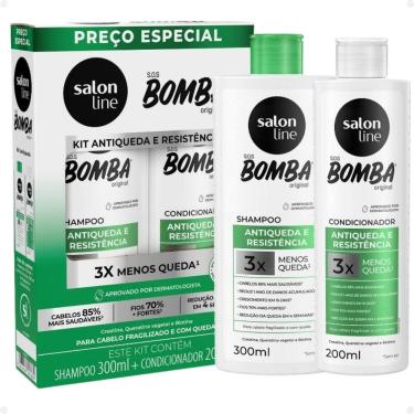 Imagem de Kit Salon Line SOS Bomba Antiqueda e Resistência: Shampoo 300ml e Condicionador 200ml