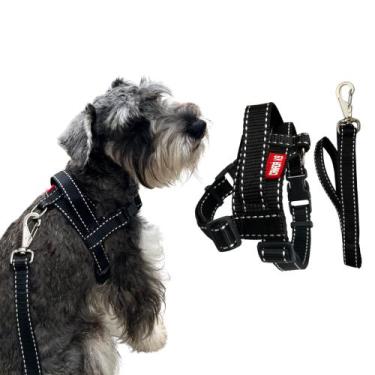 Imagem de Conjunto Peitoral estilo Pontilhado com Guia para Cachorro - Canadá K9