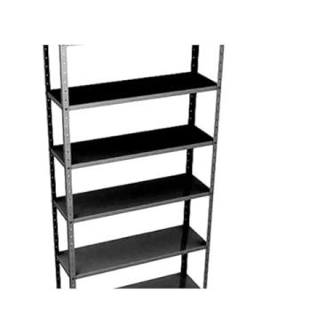 Imagem de Estante Prateleira Industrial Em Aço Preta 6 Bandejas 1,98x92 Capacidade 180kg
