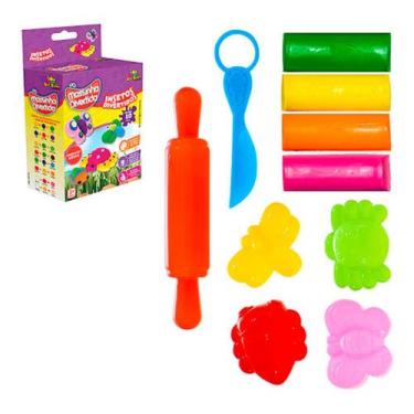 Imagem de Massinha Modelar Animais Bichinhos Fominhas 10 Peças - Art Brink