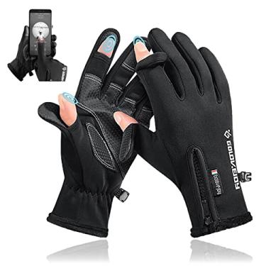 Imagem de LSAMA Luvas De Ciclismo Inverno, 2 Dedos Sem Dedos, Pesca, Direção, Motocicleta, Caminhada, Equitação, Caça, Esporte, Antiderrapante, Escalada, Golfe, Tiro, Treino, Levantamento Peso, Trabalho Para