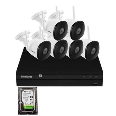 Imagem de Kit 6 Câmeras Intelbras Im5 Full Hd Nvd 1408 Intelbras Com Hd 1Tb