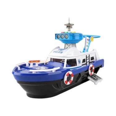 Imagem de Brinquedo De Carro De Barco De Inércia Infantil Com Música E Modelo De