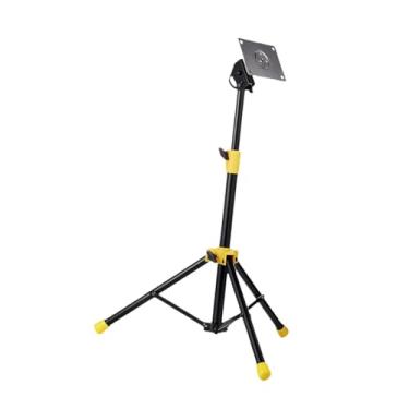 Imagem de Esquirla Suporte de montagem eletrônico com altura de placa ajustável, suporte triangular silencioso de metal portátil, para pads de bateria multipads, Amarelo Preto