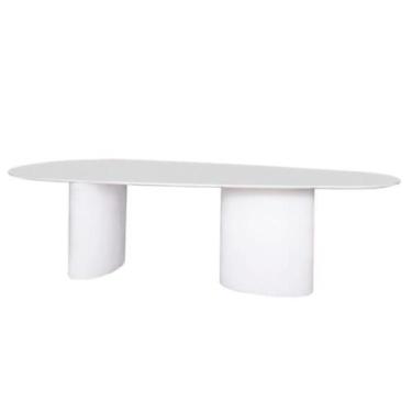 Imagem de Mesa de Jantar Cone Orgânica Duo 198x122cm Laca Branca - Modelar Movei