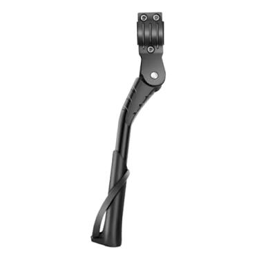 Imagem de menolana Suporte de perna para bicicleta de perna única, suporte antiderrapante para os pés, liga de alumínio preta para apoio de pés