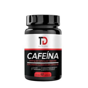 Imagem de Cafeína Suplemento Alimentar 200mg 60 Cápsulas - TD Nutrição