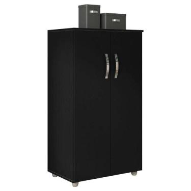 Imagem de Armário Organizador Multiuso Rosana 2 Portas Preto - Abmaza - AJL MÓVE