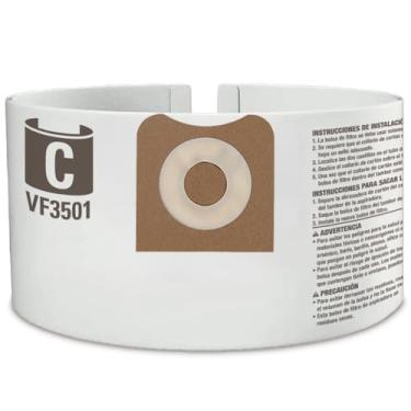 Imagem de Pacote com 20 sacos de reposição VF3501 para sacos rígidos de aspirador de pó tamanho c, compatível com aspiradores úmidos/secos RIDGID 3-4,5 galões, sacos de filtro de poeira de alta eficiência, peça