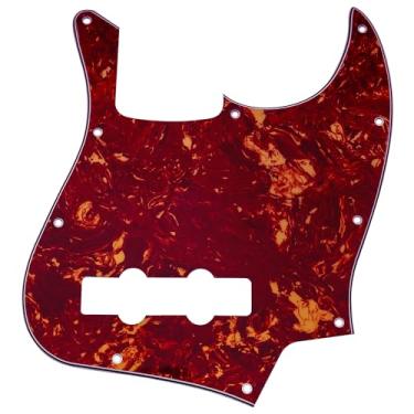 Imagem de Musiclily 10 Furos Escudo Baixo Pickguard para Fender EUA/Mexicana Standard Jazz Bass 4 Cordas, 4 Camadas Vintage Tortoise
