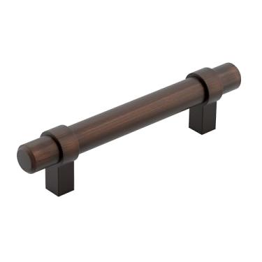 Imagem de Richelieu Hardware BP501696BORB Puxador de ferro forjado tradicional - 1107, 96 mm, bronze escovado lubrificado