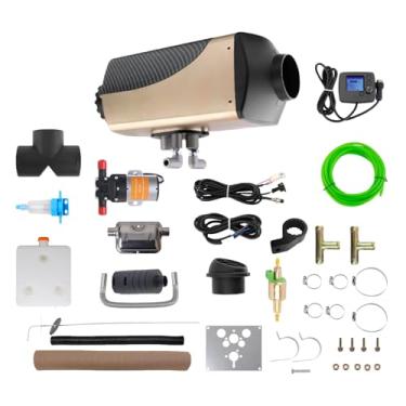 Imagem de Aquecedor a diesel de 7KW, aquecedor de ar de combustível de estacionamento de 12 V, máquina integrada de aquecimento de ar de água, aquecedor de ar diesel com interruptor LCD, aquecedor de