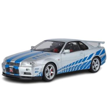 Imagem de Miniatura Carro Skyline Níssan GTR-R34 (1999) do Brian Velozes e Furiosos - Escala 1/18