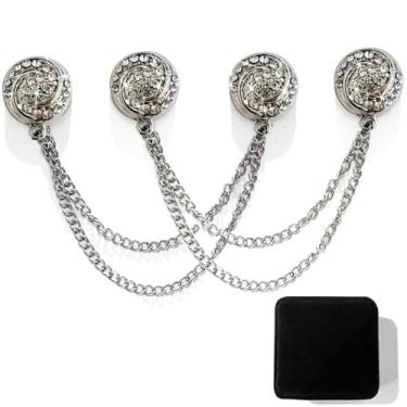 Imagem de Clipes magnéticos com corrente hijab ímãs para bainha de calça e perna ajustador de manga lenço hijab para mulheres para acessórios de roupas com enfeites de strass